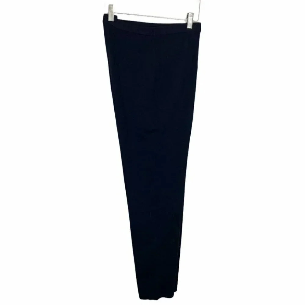 Spenser Jeremy Knit Dress Pants 16 Navy Blue Elastic Waist Slim Leg Workwear